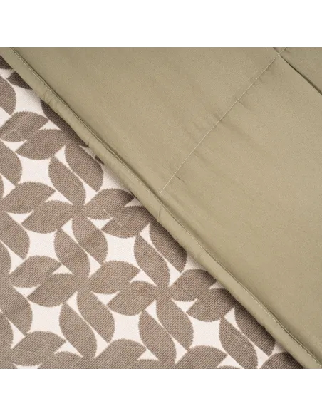 Colcha jacquard chenilla Keira verde seco colchas-jacquard