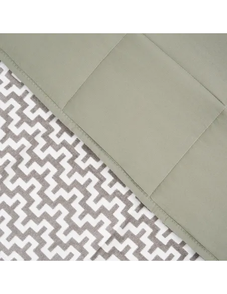 Colcha jacquard chenilla Tebas verde seco colchas-jacquard