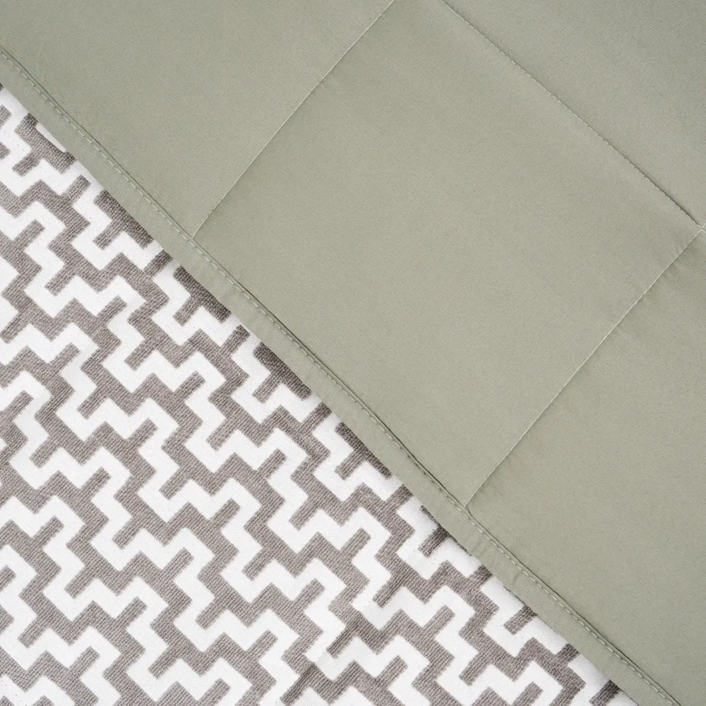 Colcha jacquard chenilla Tebas verde seco colchas-jacquard