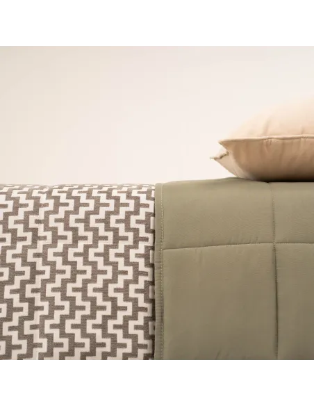 Colcha jacquard chenilla Tebas verde seco colchas-jacquard