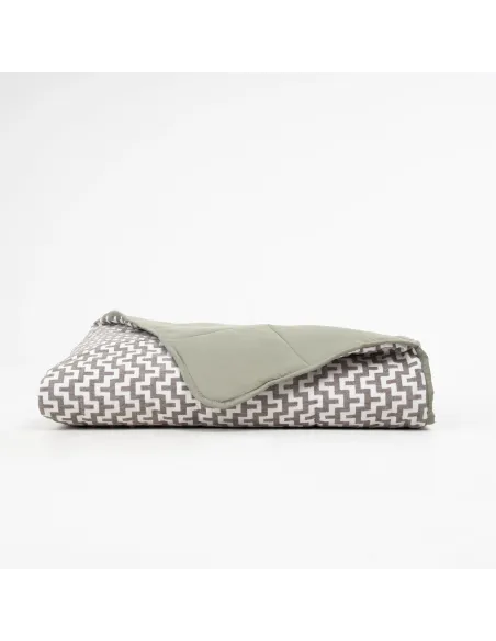 Colcha jacquard chenilla Tebas verde seco colchas-jacquard