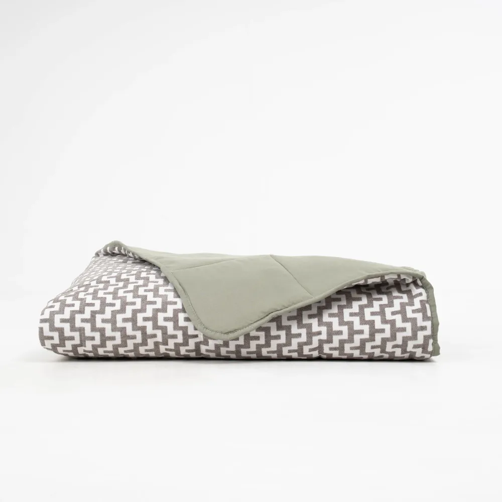 Colcha jacquard chenilla Tebas verde seco colchas-jacquard