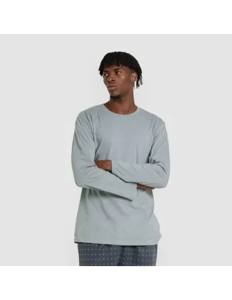 Pijama homem franela Loui verde azulado pijamas-compridos-homem