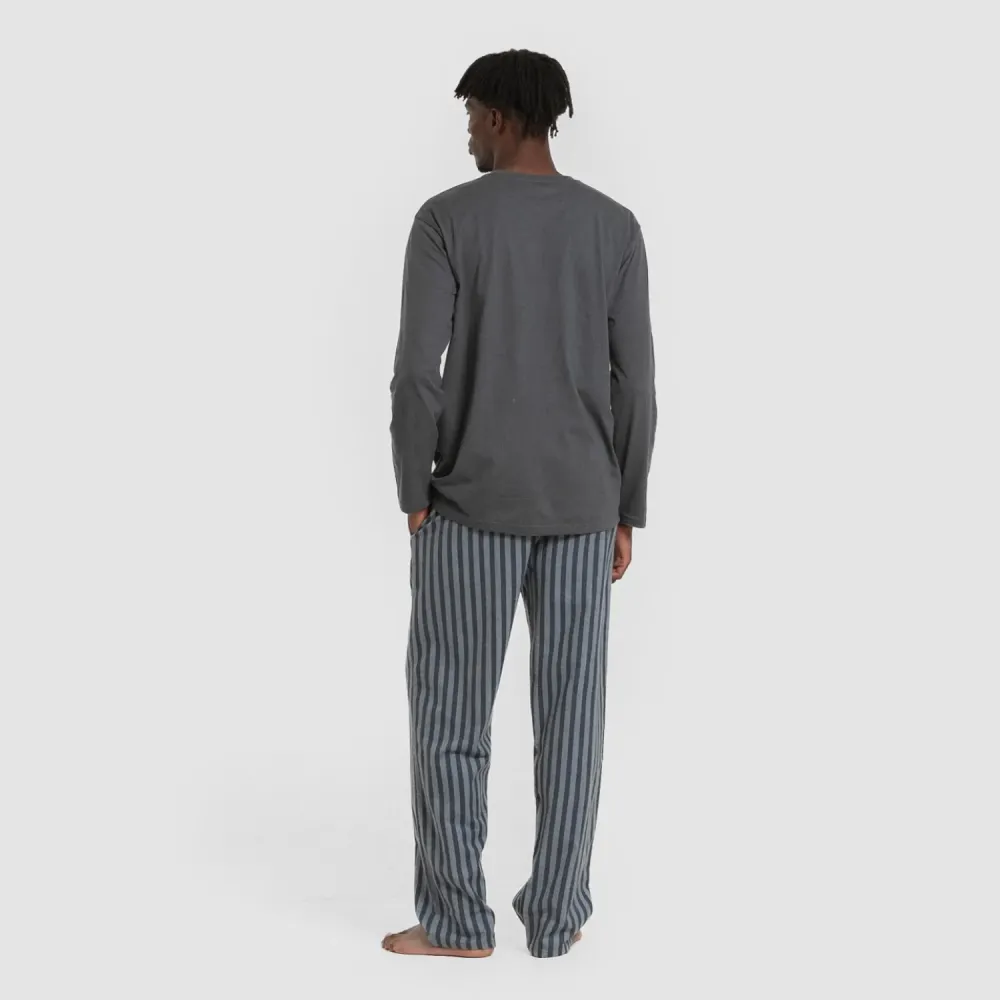 Pijama homem franela Raya Vinicius verde azulado pijamas-compridos-homem