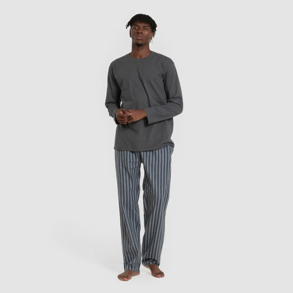 Pijama homem franela Raya Vinicius verde azulado pijamas-compridos-homem