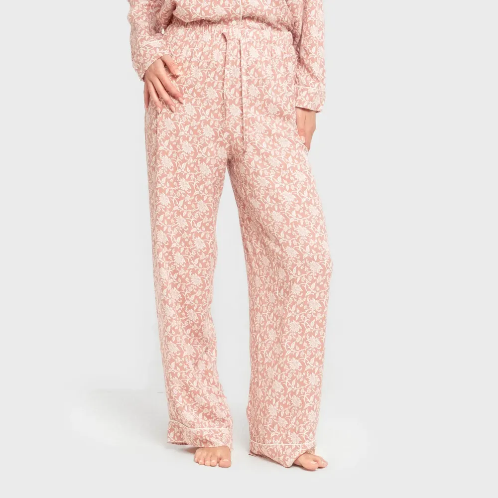 Pijama manga comprida camisero viscose mulher Amira rosette pijamas-compridos-de-mulher