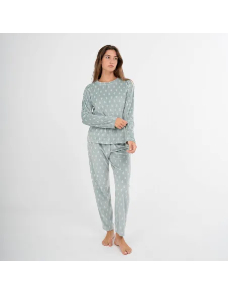 Pijama veludo super soft mulher Nemo verde caça pijama-inverno-mulher