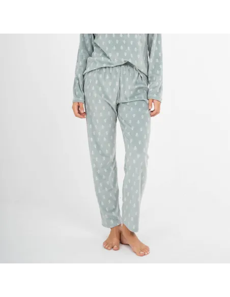 Pijama veludo super soft mulher Nemo verde caça pijama-inverno-mulher