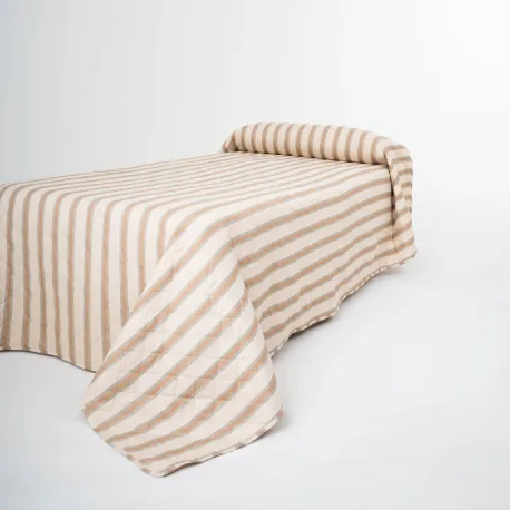 Colcha bouti Raya Sitges topo - verde seco colchas-bouti