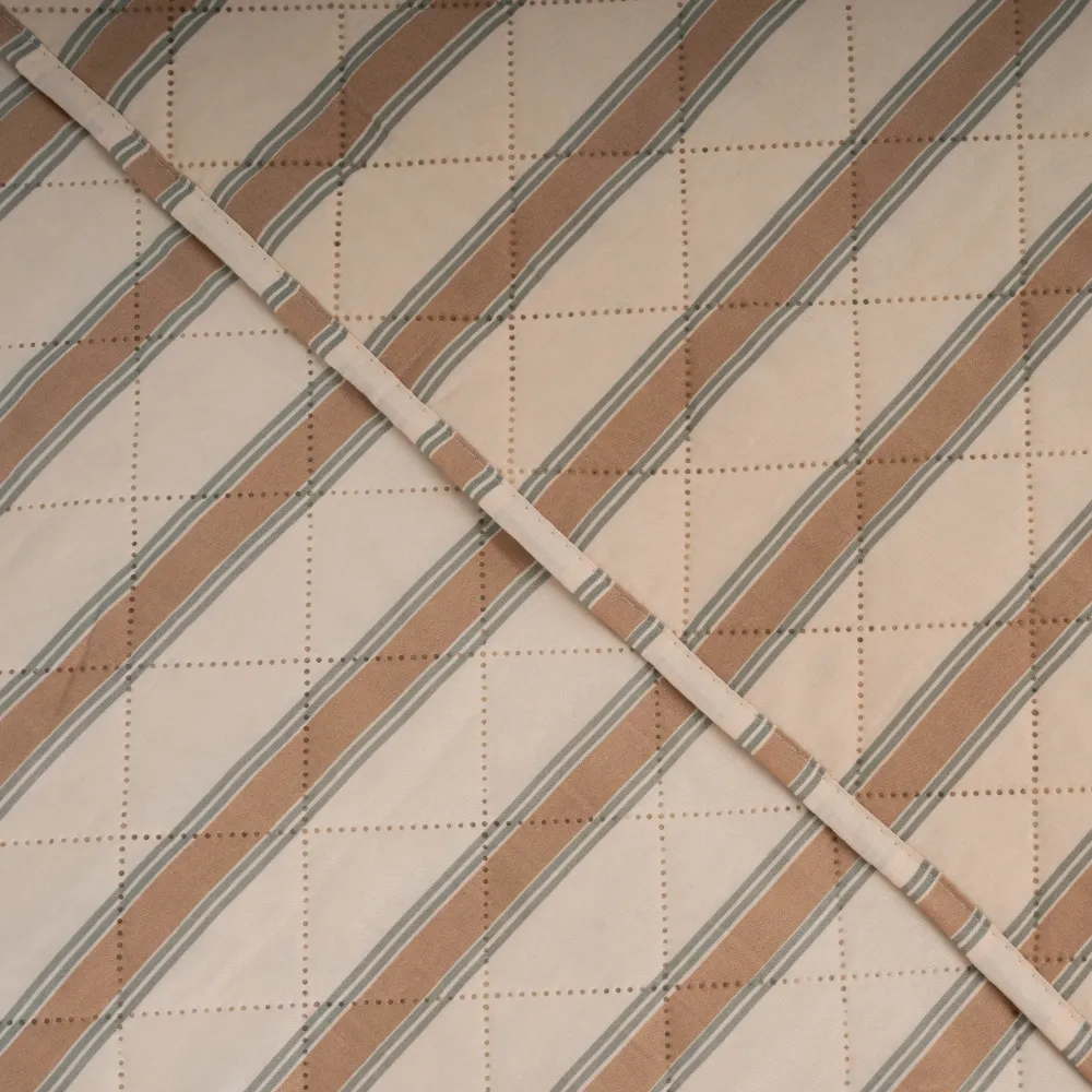 Colcha bouti Raya Sitges topo - verde seco colchas-bouti