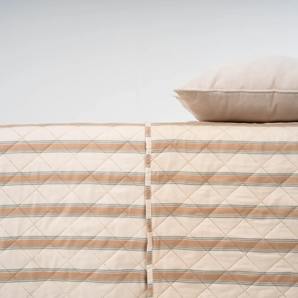 Colcha bouti Raya Sitges topo - verde seco colchas-bouti