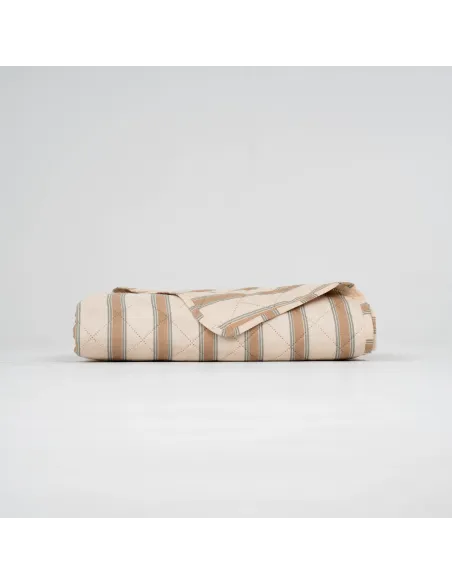 Colcha bouti Raya Sitges topo - verde seco colchas-bouti