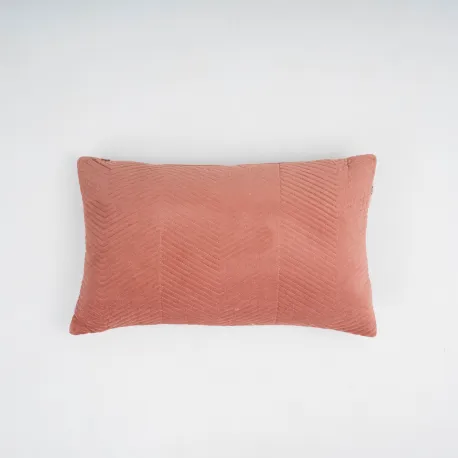 Almofada retangular de veludo de algodão Hungria lisa - capa + enchimento almofadas-retangulares