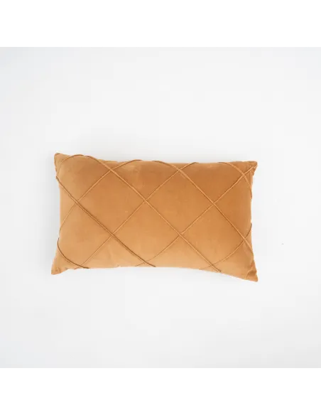 Almofada retangular em veludo e algodão Rombo liso - capa + enchimento almofadas-retangulares