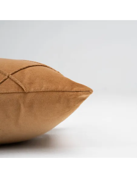 Almofada retangular em veludo e algodão Rombo liso - capa + enchimento almofadas-retangulares