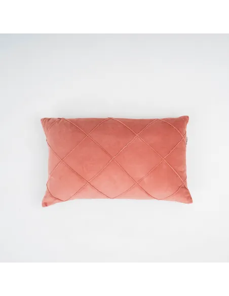 Almofada retangular em veludo e algodão Rombo liso - capa + enchimento almofadas-retangulares