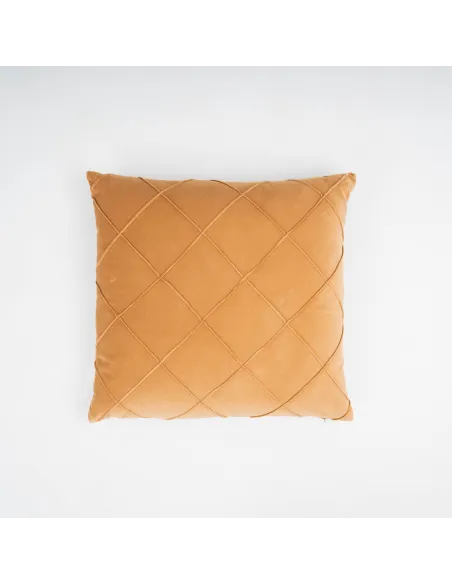 Almofada quadrada em veludo e algodão Rombo liso 50x50 - capa + enchimento almofadas-decorativas