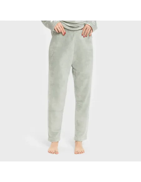 Pijama coral Nube New verde tiffany pijama-inverno-mulher