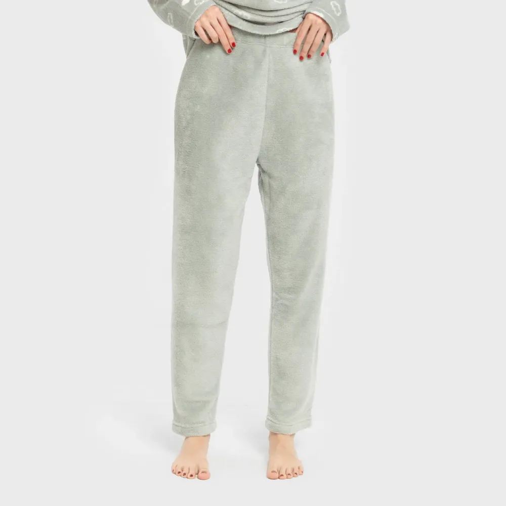 Pijama coral Nube New verde tiffany pijama-inverno-mulher