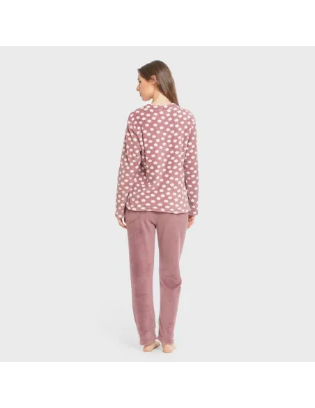 Pijama coral Berta beringela pijama-inverno-mulher