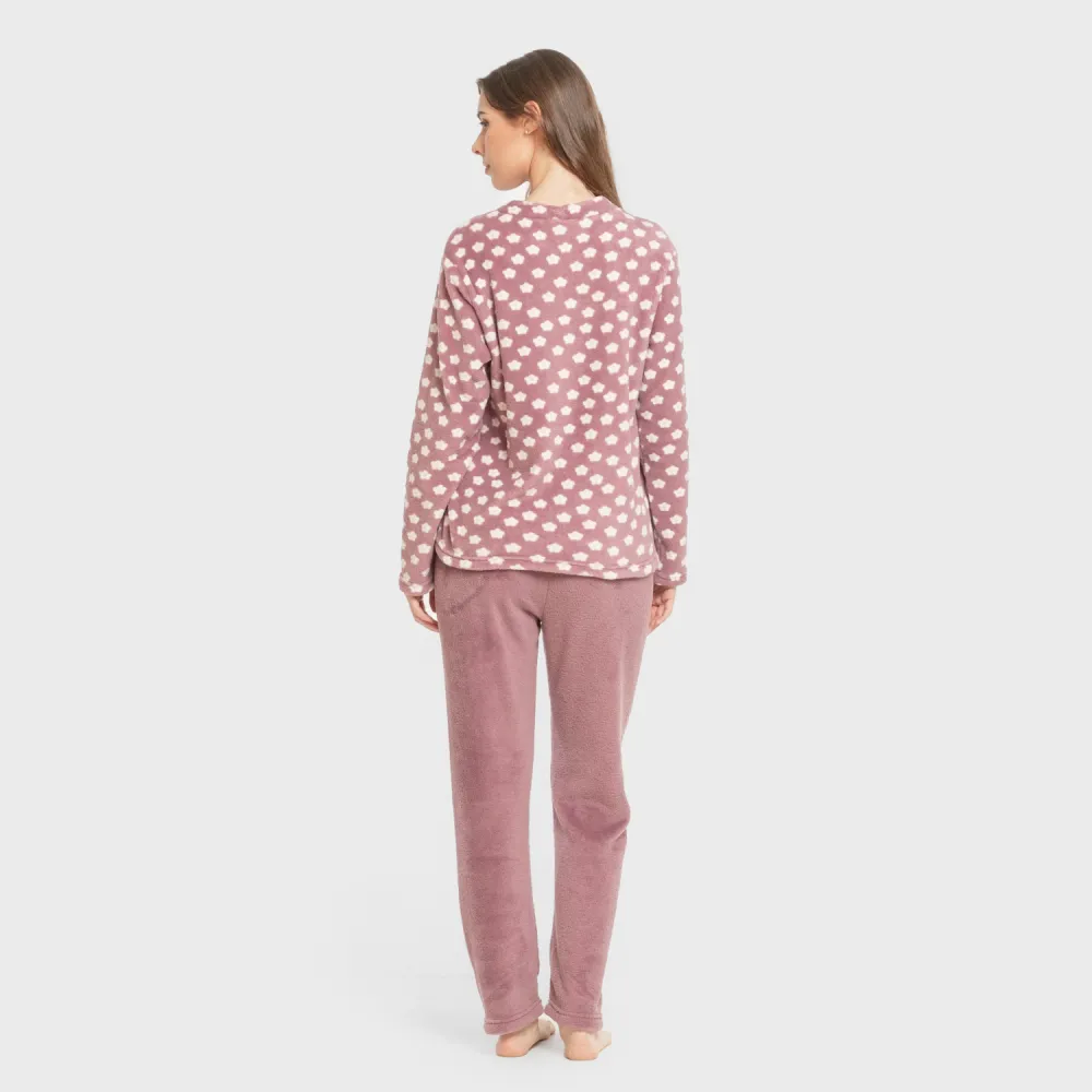 Pijama coral Berta beringela pijama-inverno-mulher