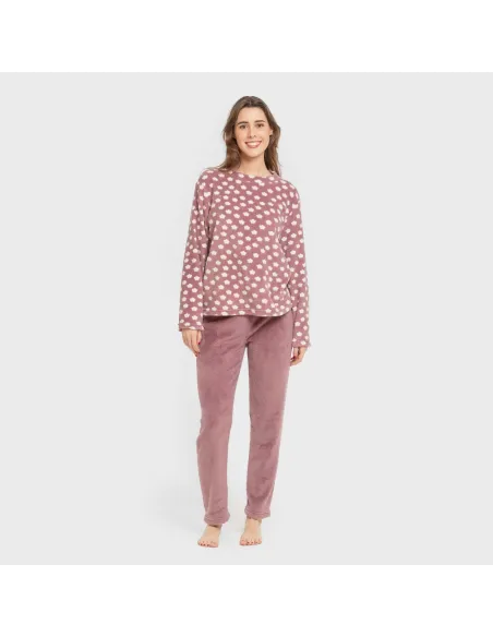 Pijama coral Berta beringela pijama-inverno-mulher