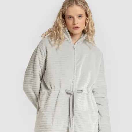 Roupão veludo Raya fecho éclair roupoes-mulher