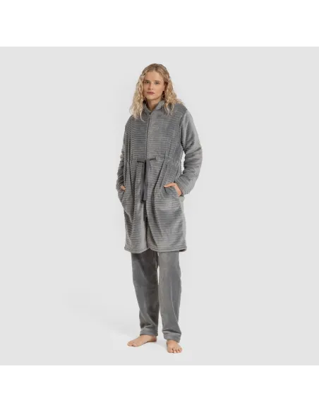 Roupão veludo Raya fecho éclair roupoes-mulher