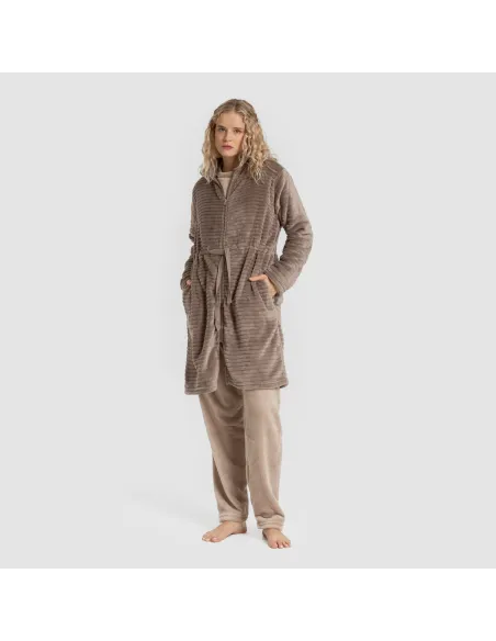 Roupão veludo Raya fecho éclair roupoes-mulher