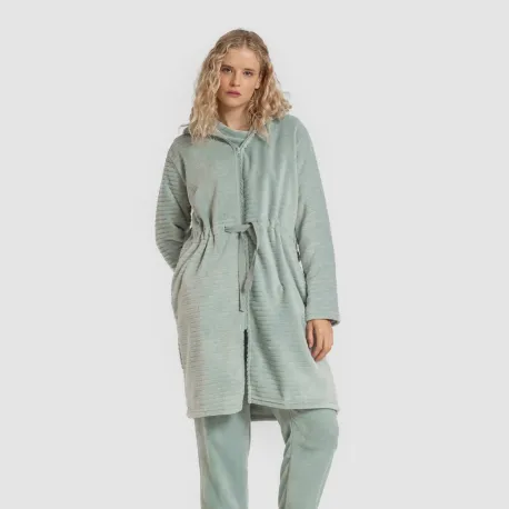 Roupão veludo Raya fecho éclair roupoes-mulher