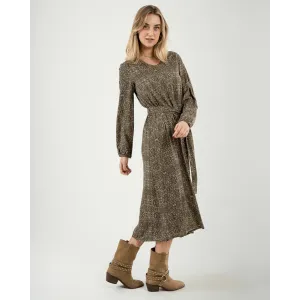 Vestido midi de manga...