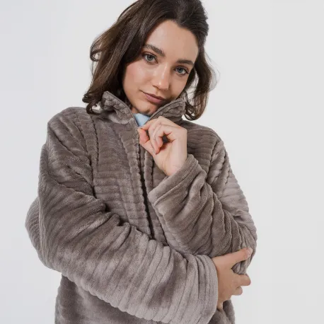 Casaco veludo Raya liso roupa-para-estar-por-casa