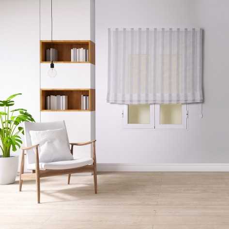Estore de tecido STYLE37 branco e cinza com corrente estores