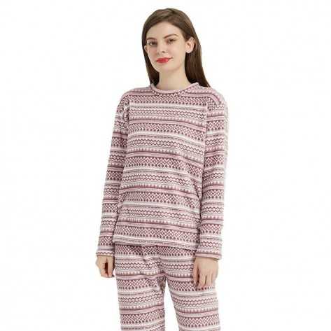 Pijama coral Loreto Lilás roupa-para-estar-por-casa