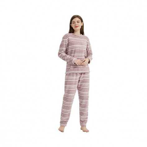 Pijama coral Loreto Lilás roupa-para-estar-por-casa