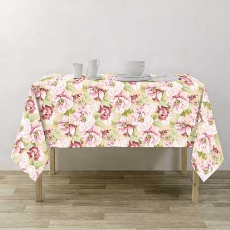 Toalha de mesa tecido Reciclado Peony Rosa toalhas-de-mesa
